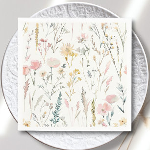Wildflower Baby Shower Napkin
