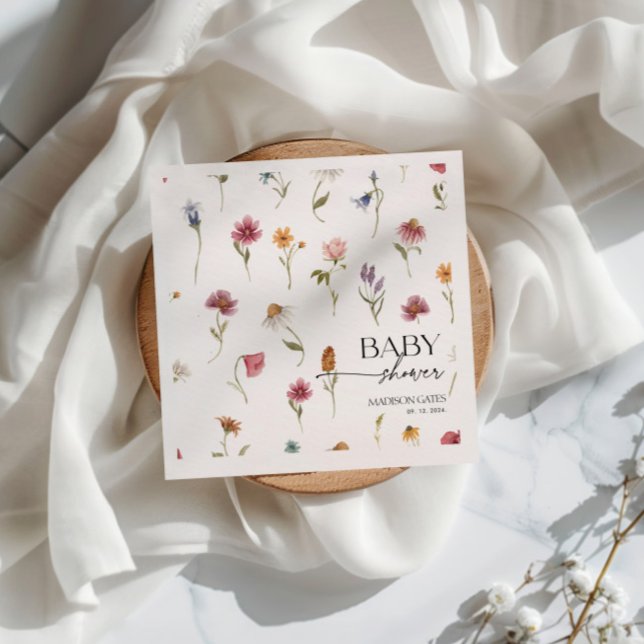 Wildflower Baby Shower Napkins (Creator Uploaded)