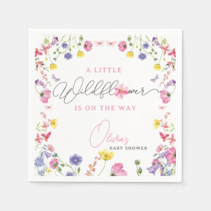 Wildflower Baby Shower Napkins Customizable Text