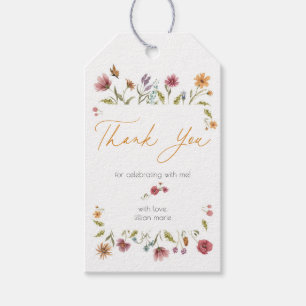 Wildflower Baby Shower or Birthday Thank You Tag