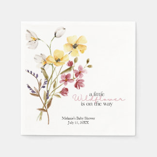 Wildflower Baby Shower Paper Napkins 