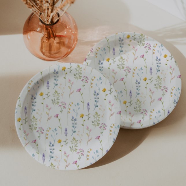 Wildflower Baby Shower Paper Plate (Creator Uploaded)