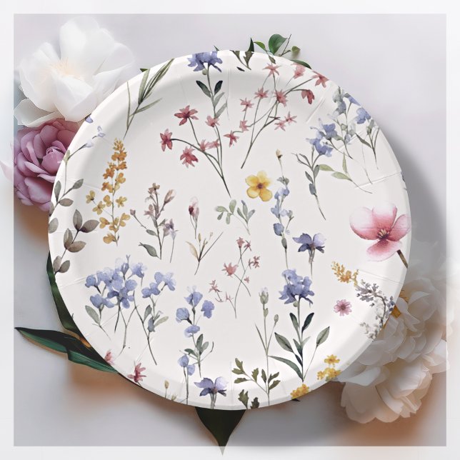 Wildflower | Baby Shower Paper Plates (Creator Uploaded)