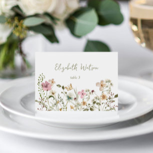 Wildflower Baby Shower Place Card