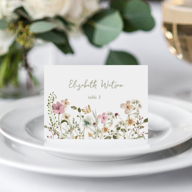 Wildflower Baby Shower Place Card (Creator Uploaded)