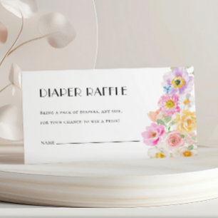 Wildflower Baby Shower Prize Entry Floral Enclosure Card