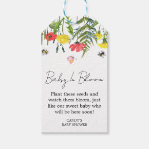 Wildflower Baby Shower Seed Gift Tags