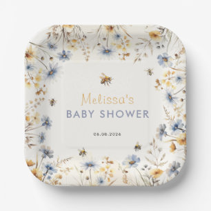 Wildflower Baby Shower Spring Paper Plate