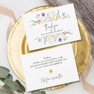 Wildflower Baby Shower Thank You Card