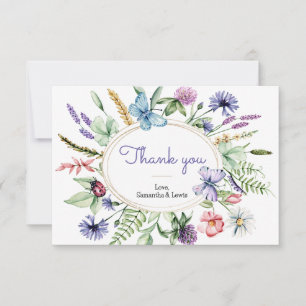 Wildflower Baby Shower Thank You Card