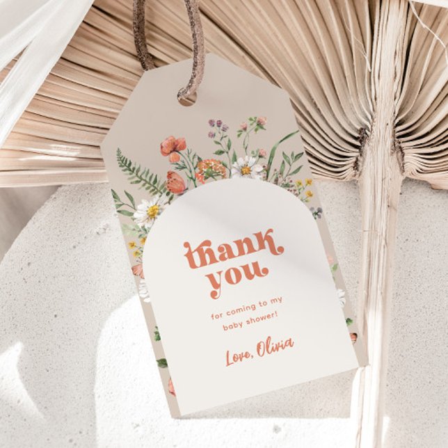 Wildflower Baby Shower Thank You Tag (Creator Uploaded)