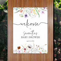Wildflower Baby Shower Welcome