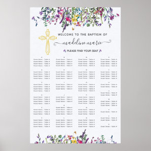 Wildflower Baptism Alphabetical Seating Chart