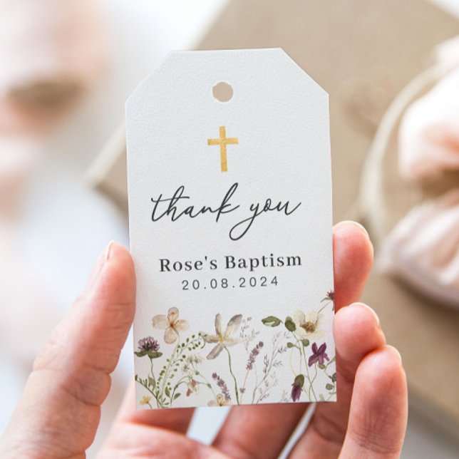 Wildflower Baptism Gift Tags (Creator Uploaded)
