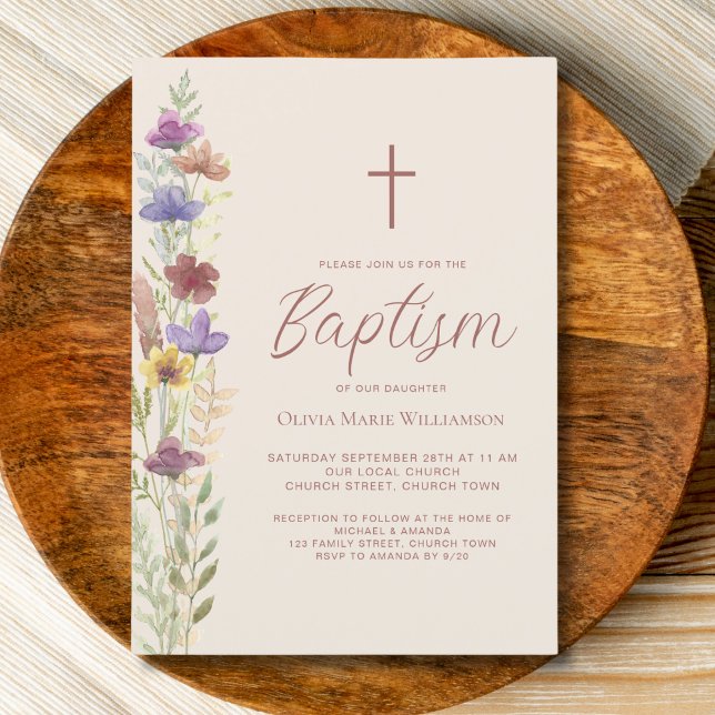 Wildflower Baptism Invitation (Creator Uploaded)