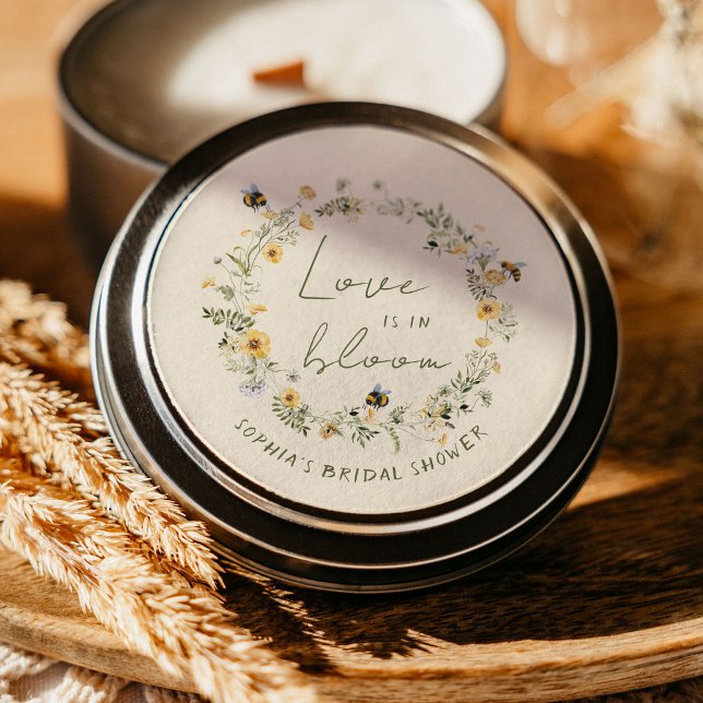 Wildflower Bee Bridal Shower Stickers (Creator Uploaded)