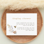 Wildflower Bee Floral Display Shower Enclosure Card<br><div class="desc">Cute floral baby shower "display shower" enclosure card with tiny watercolor wildflowers and a bee.</div>