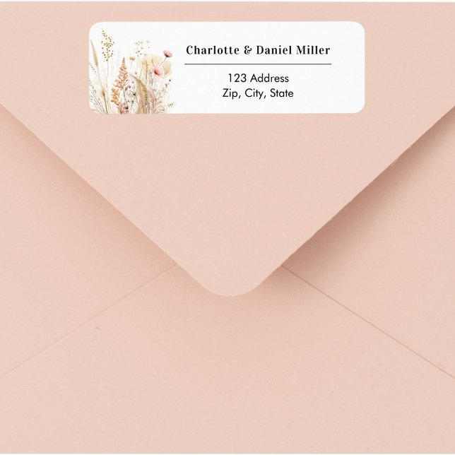Wildflower beige pink return address (Creator Uploaded)