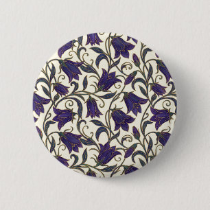 Wildflower Bellflower Patterne 6 Cm Round Badge