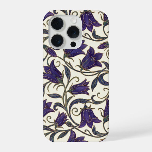 Wildflower Bellflower Patterne iPhone Case (Back)
