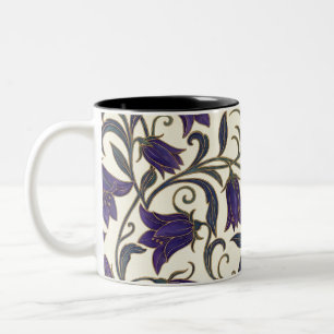 Wildflower Bellflower Patterne Two-Tone Coffee Mug
