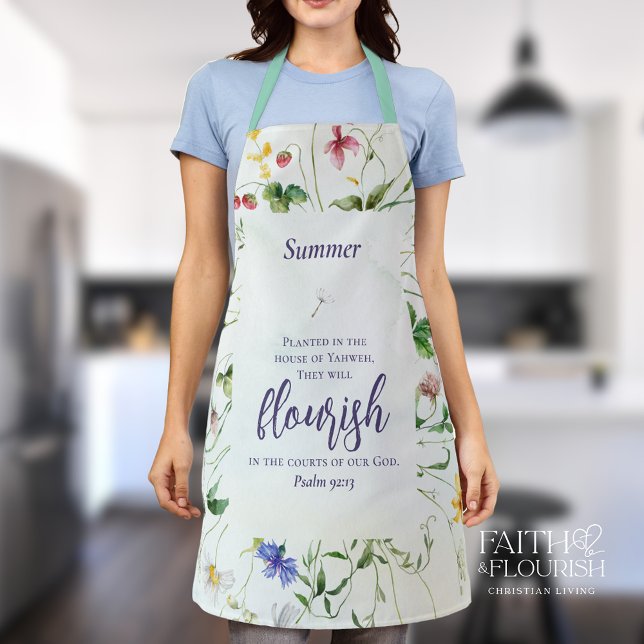Wildflower Bible Verse Personalised Apron (Creator Uploaded)