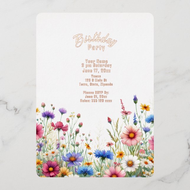 Wildflower Birthday (Front)