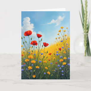 Wildflower Birthday Card