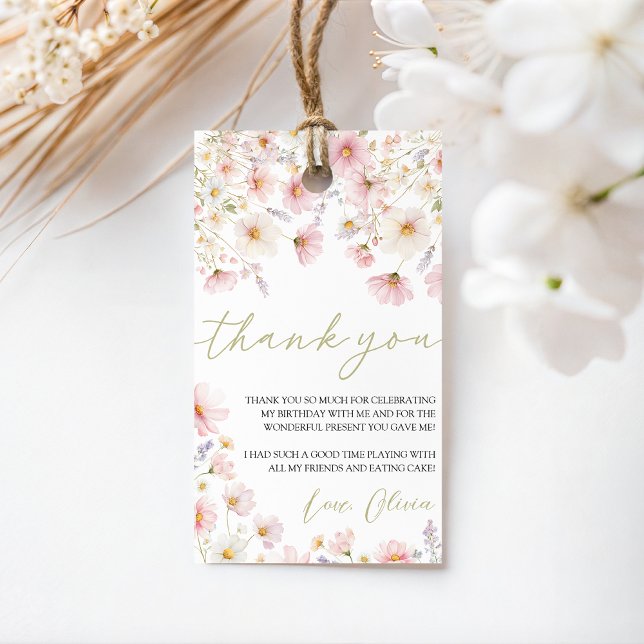 Wildflower Birthday Favor Tags (Creator Uploaded)