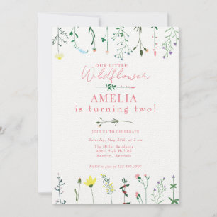 Wildflower Birthday Invitation