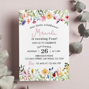 Wildflower Birthday Invitation Any Age