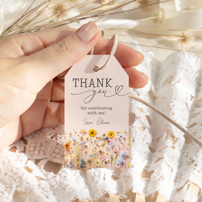 Wildflower Birthday Thank You Gift Tags (Creator Uploaded)