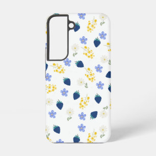 Wildflower & Blackberry Floral Pattern Samsung Galaxy Case