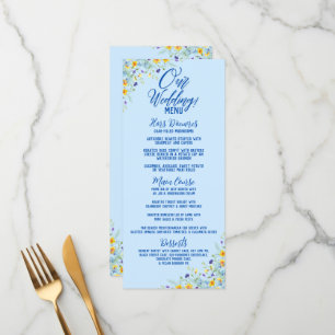 Wildflower Bliss Floral Wedding Menu