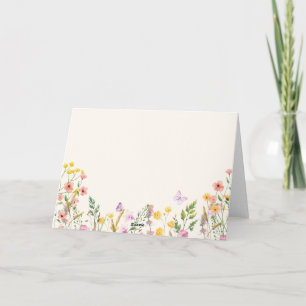 Wildflower Bloom Elegant Spring Baby Shower Thank You Card