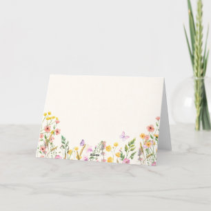 Wildflower Bloom Elegant Spring Baby Shower Thank You Card