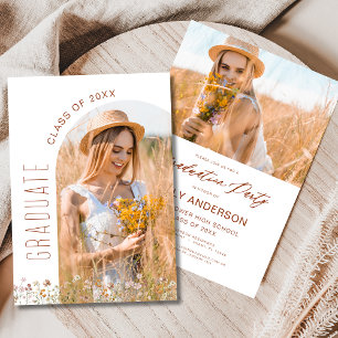Wildflower Bloom Graduation Party Arch Photo Invitation