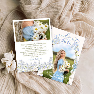 Wildflower Bloom Graduation Party Thank You Card