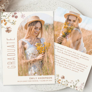 Wildflower Bloom Graduation Photo Announcement