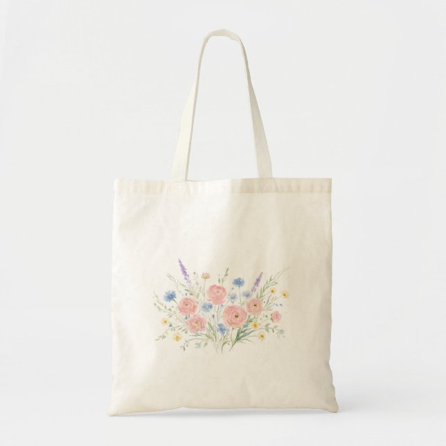 Wildflower Bloom Tote Bag (Front)