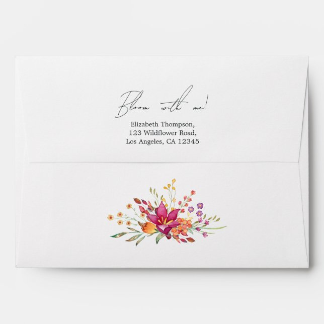 Wildflower Bloom with Me Envelope (Back (Top Flap))