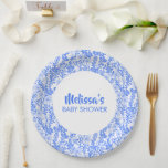 Wildflower Blooms Floral Baby Shower Custom BLue Paper Plate<br><div class="desc">Hope you like this hand made wildflower pattern on custom paper plates. CLICK "PERSONALIZE" to edit the text or delete it if you prefer. Perfect for a custom baby shower, wedding, bridal party or birthday. Check out my shop for lots more colours and patterns and let me know if you'd...</div>