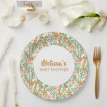 Wildflower Blooms Floral Baby Shower Custom Paper Plate<br><div class="desc">Hope you like this hand made wildflower pattern on custom paper plates. CLICK "PERSONALIZE" to edit the text or delete it if you prefer. Perfect for a custom baby shower, wedding, bridal party or birthday. Check out my shop for lots more colours and patterns and let me know if you'd...</div>