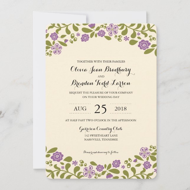 Wildflower Blossoms | Wedding Invitation (Front)
