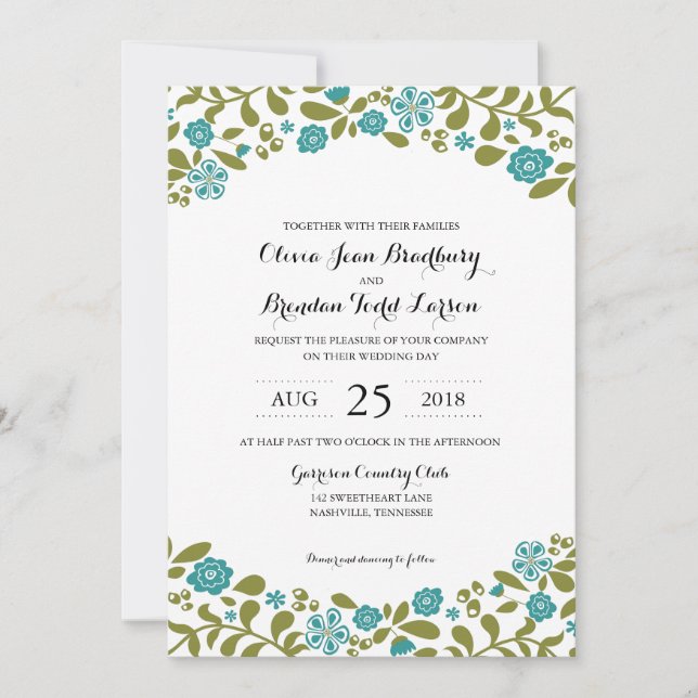 Wildflower Blossoms | Wedding Invitation (Front)