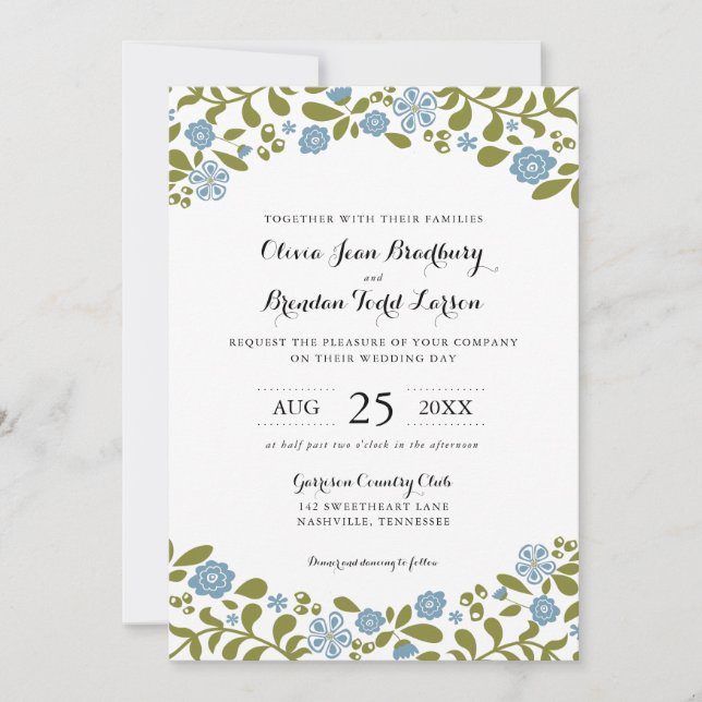 Wildflower Blossoms | Wedding Invitation (Front)
