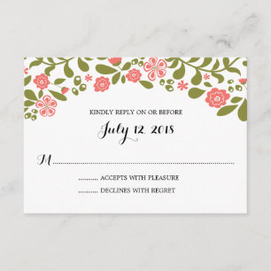 Wildflower Blossoms   Wedding RSVP
