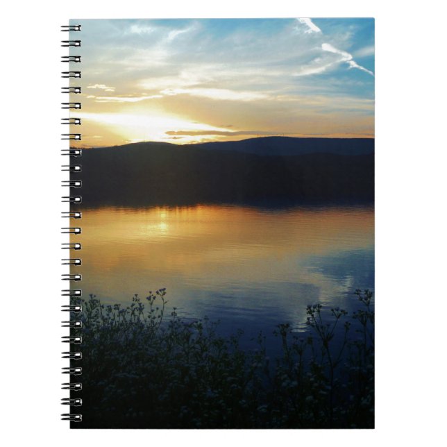 Wildflower, Blue sunset Spiral Notebook (Front)