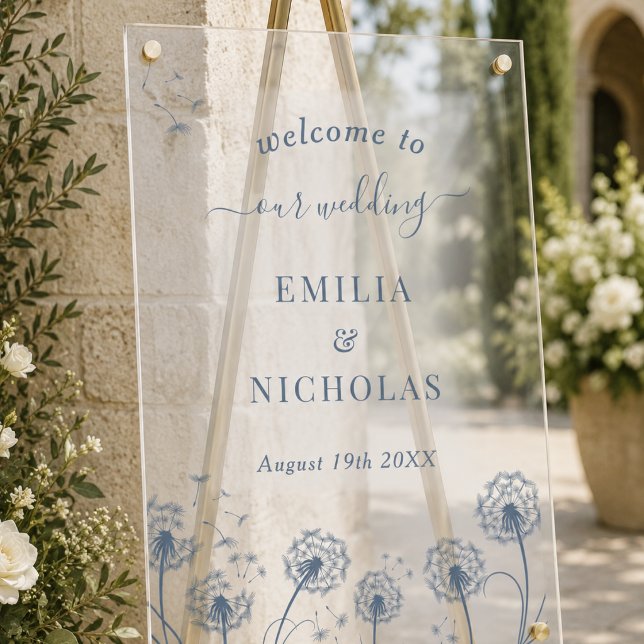  Wildflower Blue Wedding Welcome Sign (Creator Uploaded)