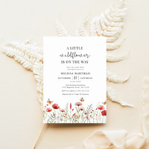Wildflower Boho Baby Shower Invitation